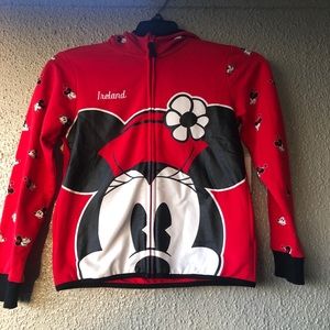 Disney Minnie Mouse Zip Hoodie for Girls red white black NWT